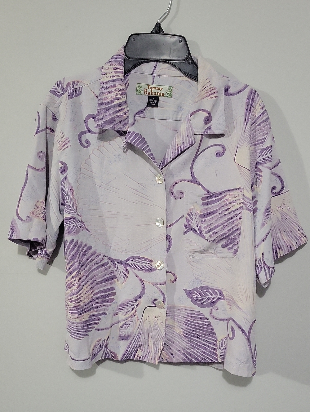 Tommy Bahama | Vintage 100% Silk Button Shirt Resortwear Cruise Coastal Travel S